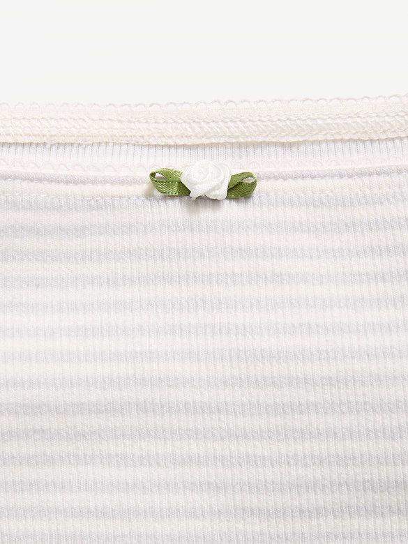 Fitted Off-Shoulder Ribbed Top for Girls
