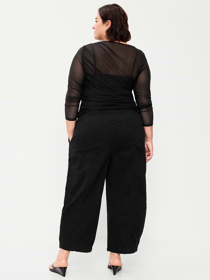Image number 8 showing, Mid-Rise Pull-On Utility Pants