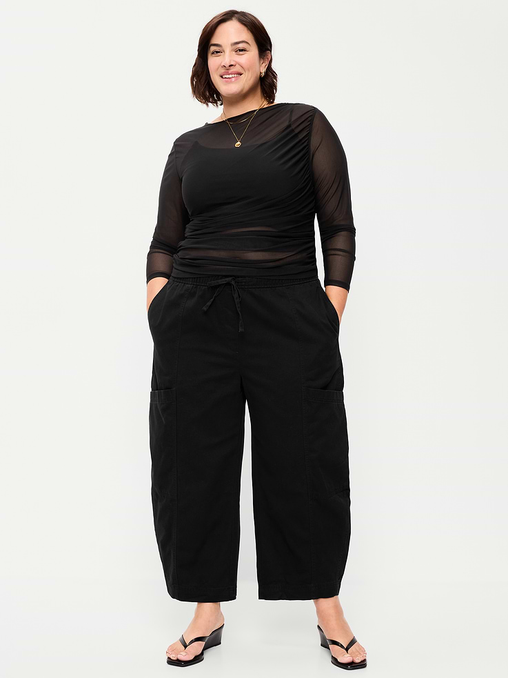 Image number 7 showing, Mid-Rise Pull-On Utility Pants