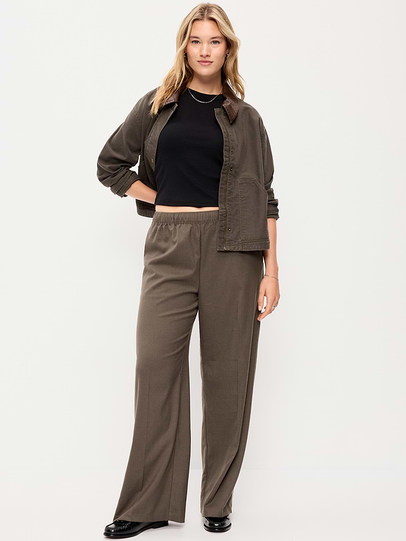 High-Waisted Wide-Leg Trouser