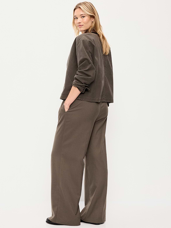 High-Waisted Wide-Leg Trouser