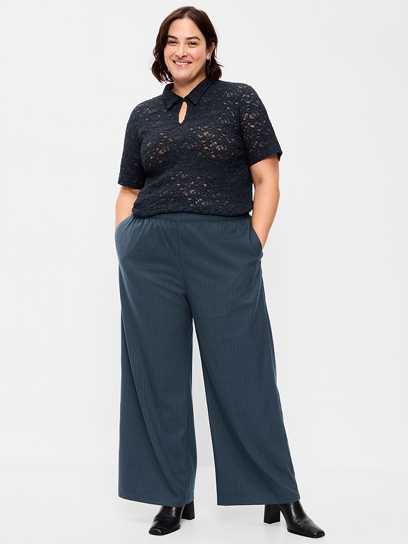 High-Waisted Wide-Leg Trouser
