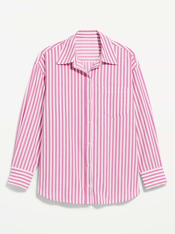Image number 9 showing, Oversized Button-Down Boyfriend Shirt