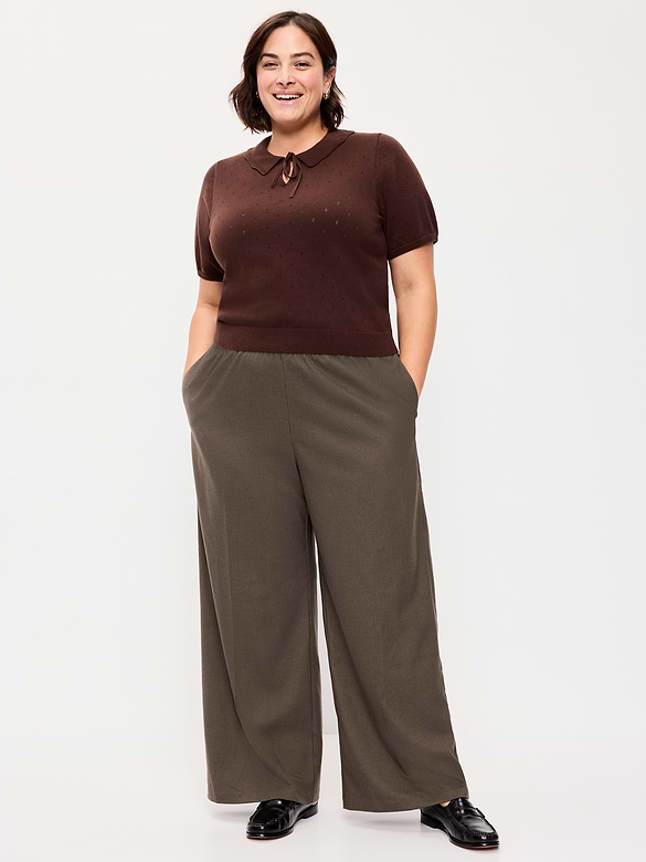 High-Waisted Wide-Leg Trouser