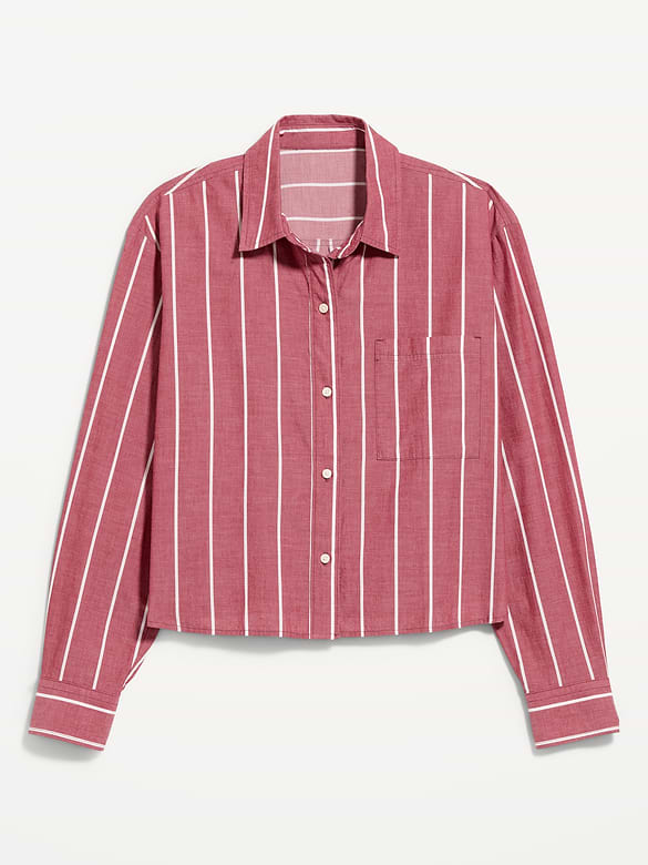 Cropped Button-Down Shirt
