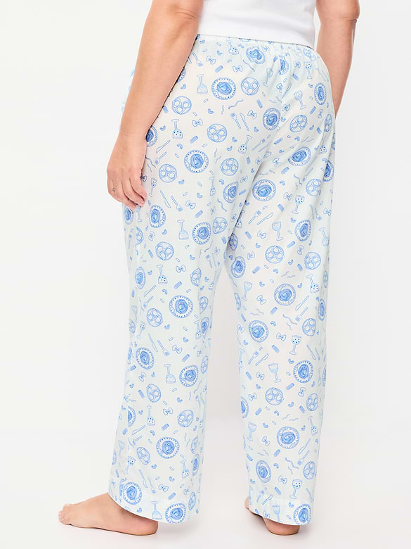 High-Waisted Poplin Pajama Pant