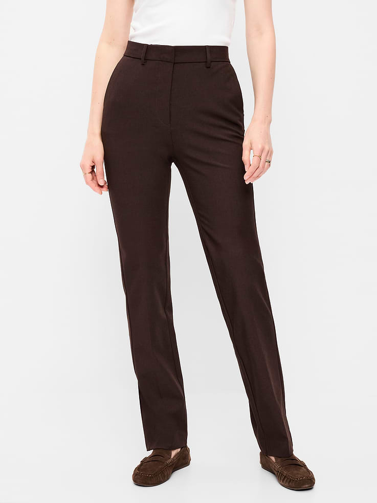 Image number 2 showing, Extra High-Waisted Straight-Leg Twill Pants