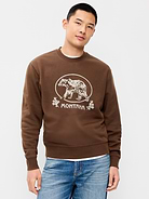 Image number 1 showing, Oversized Graphic Crew-Neck Sweatshirt