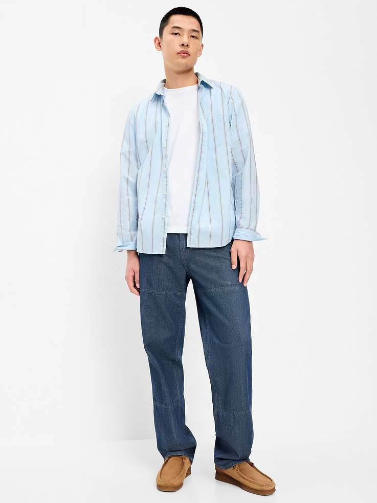 Image number 3 showing, Classic Fit Everyday Striped Poplin Shirt