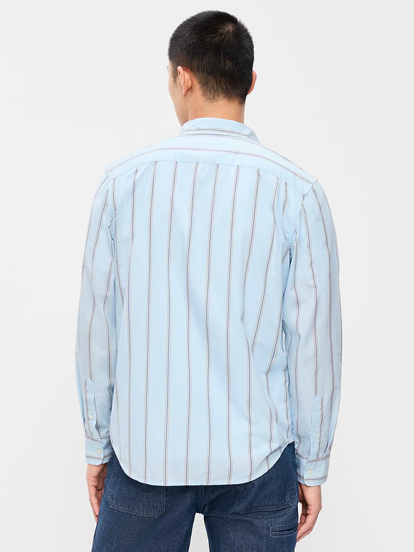 Classic Fit Everyday Striped Poplin Shirt