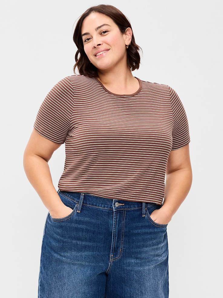 L'image numéro 7 présente T-shirt ras du cou luxueux