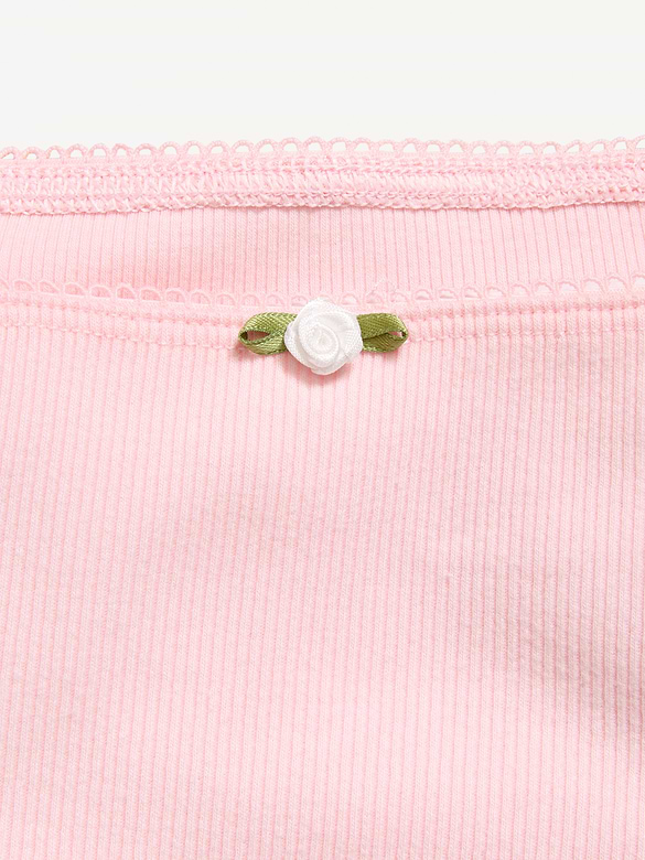 Fitted Off-Shoulder Ribbed Top for Girls