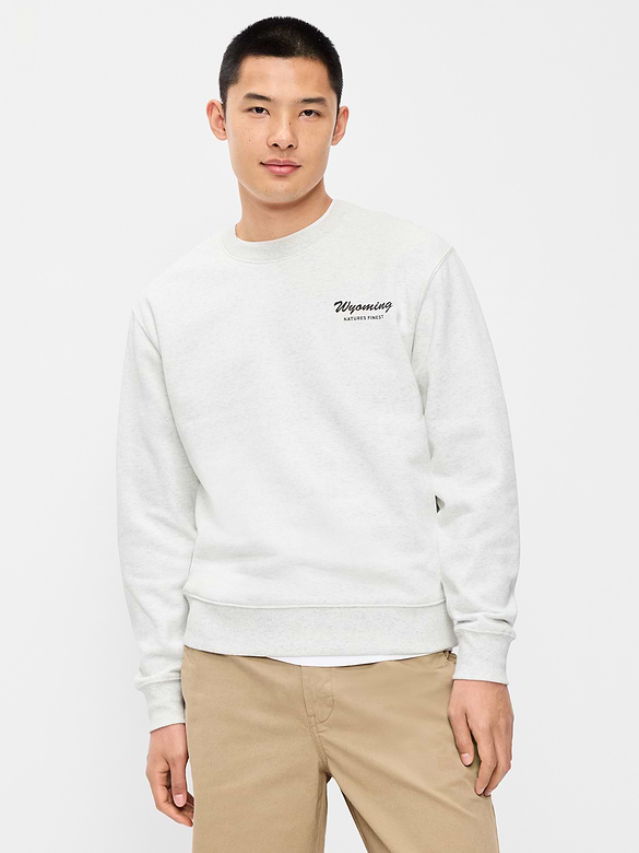 Oversized Graphic Crew-Neck Sweatshirt
