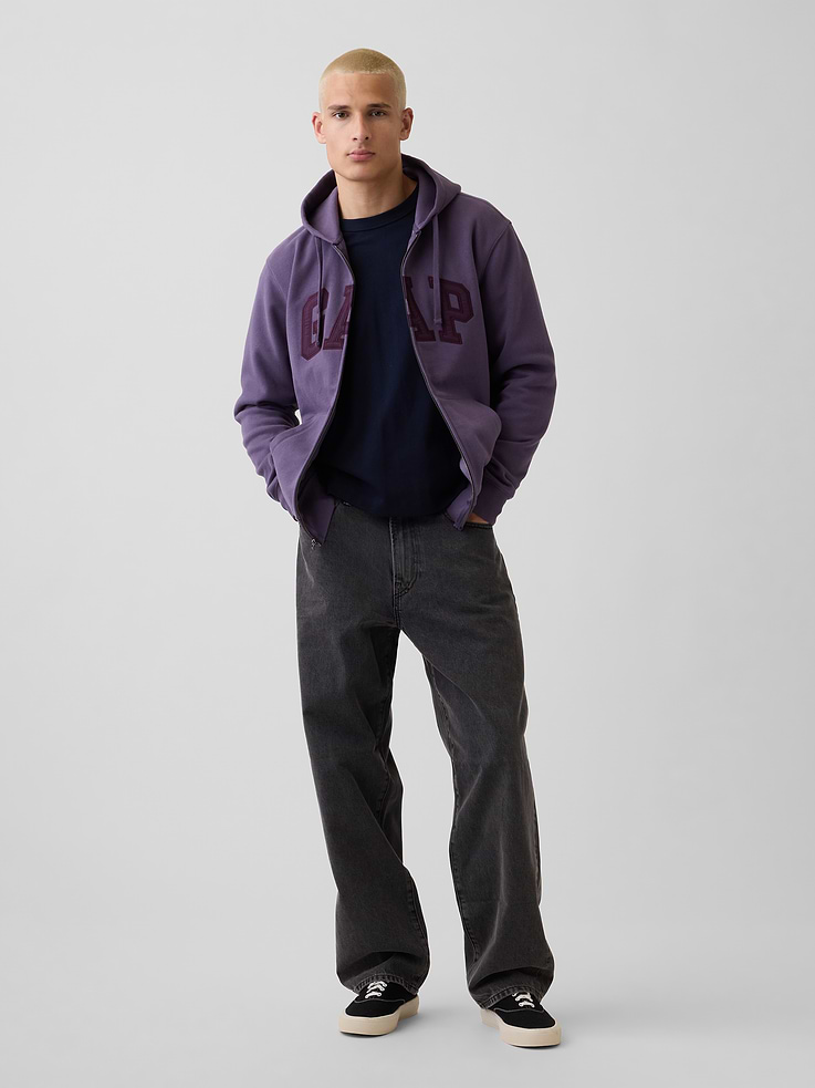 Image number 2 showing, Adult VintageSoft Arch Logo Zip Hoodie