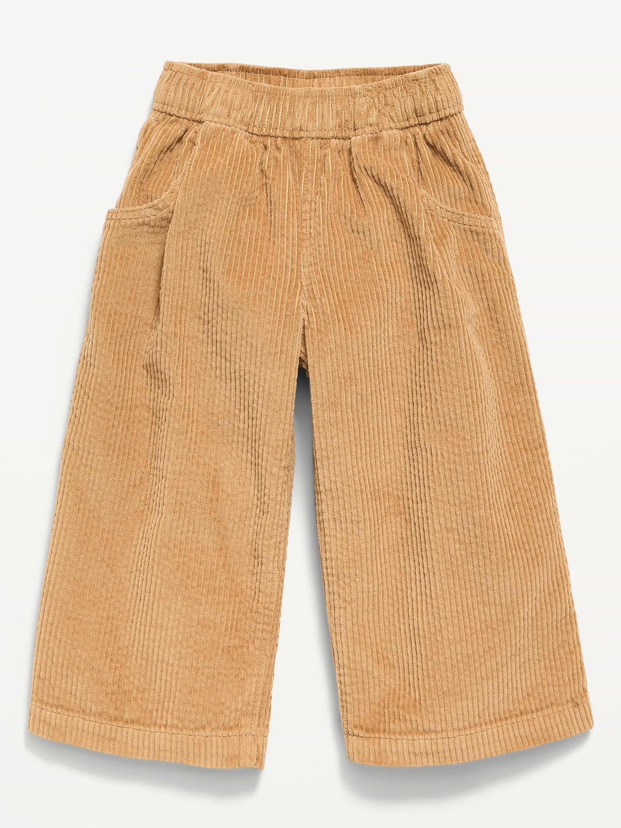 Image number 1 showing, Pull-On Textured Corduroy Wide-Leg Pants for Toddler Girls