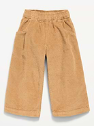 Image number 1 showing, Pull-On Textured Corduroy Wide-Leg Pants for Toddler Girls