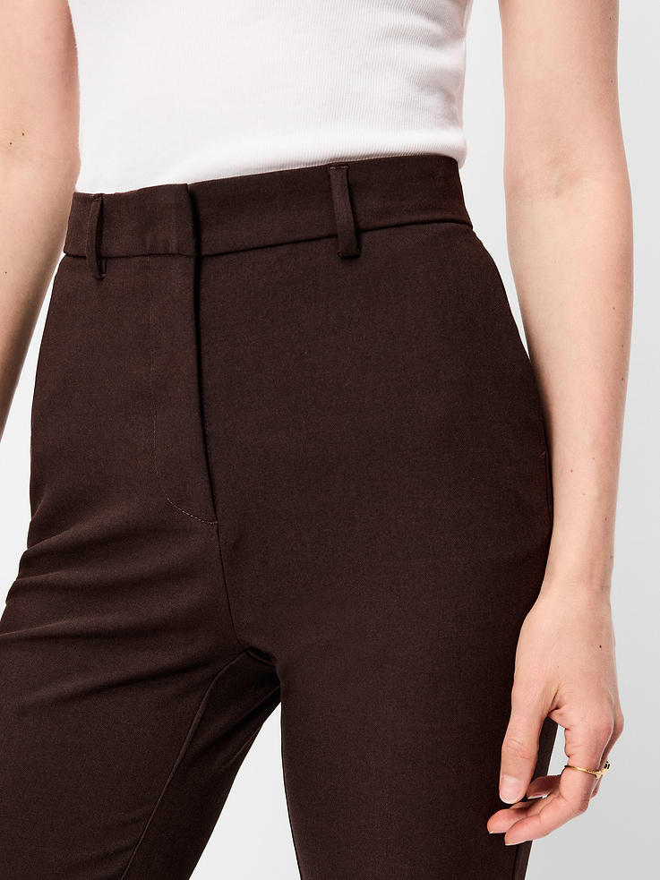 Image number 5 showing, Extra High-Waisted Straight-Leg Twill Pants