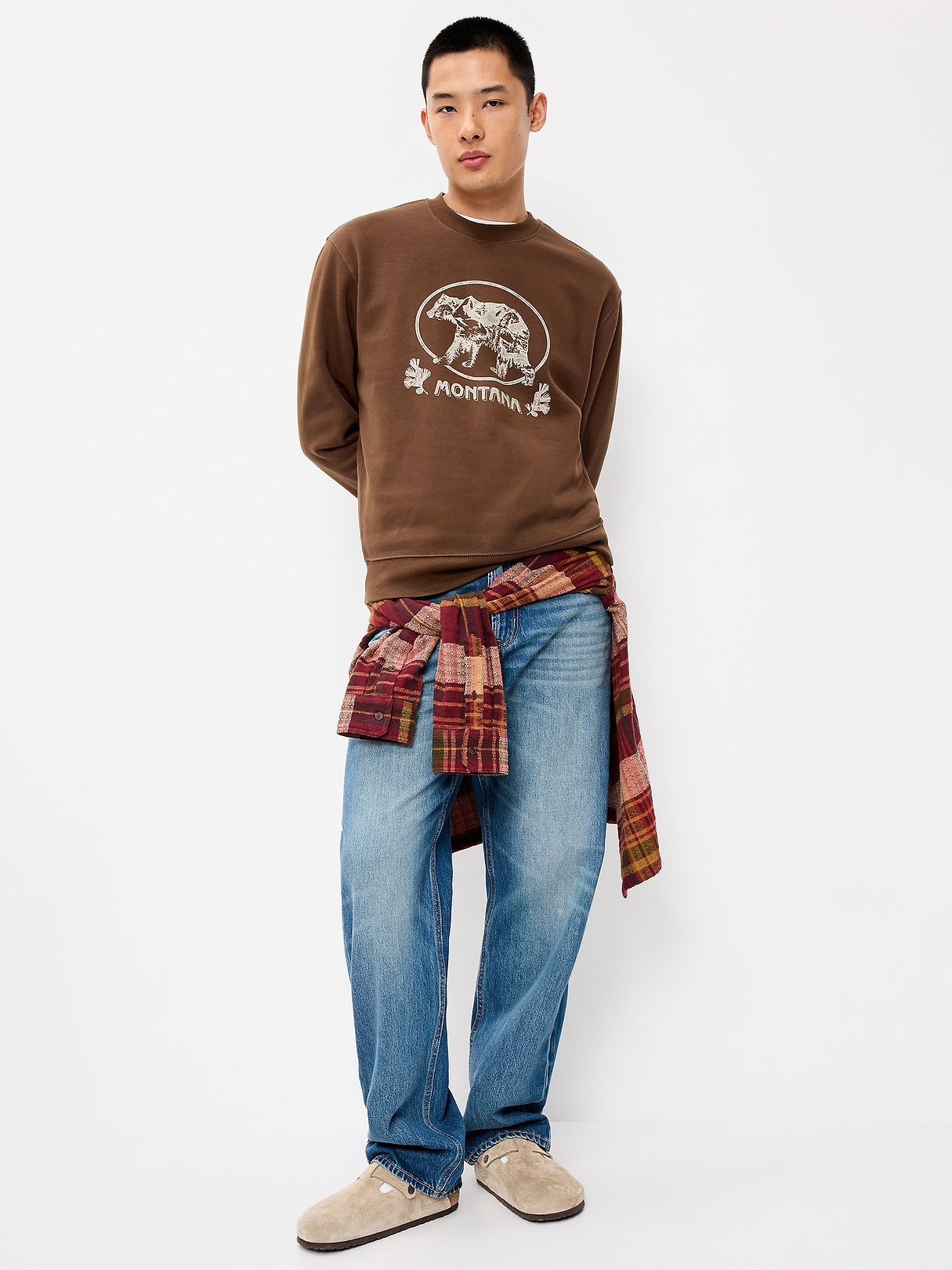 Oversized Graphic Crew-Neck Sweatshirt | Old Navy
