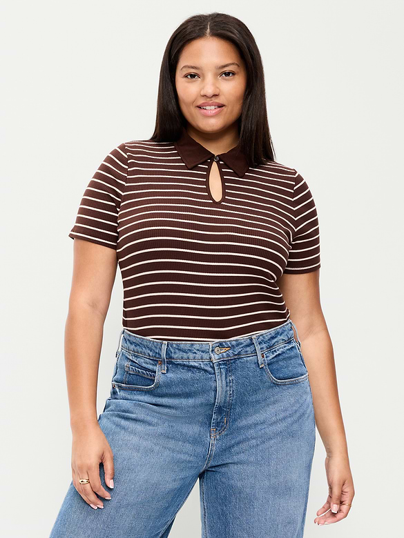 Keyhole Polo Top