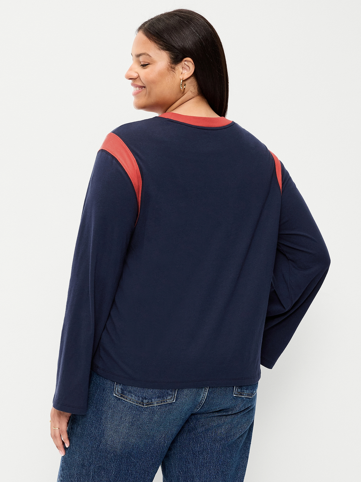 everyone logo long sleeve tee navy サイズL EveryWear Long-Sleeve Graphic T-Shirt | Old Navy
