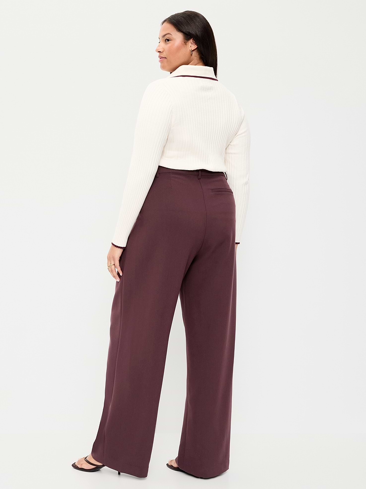 Image number 6 showing, Extra High-Waisted Taylor Wide-Leg Trouser Pants