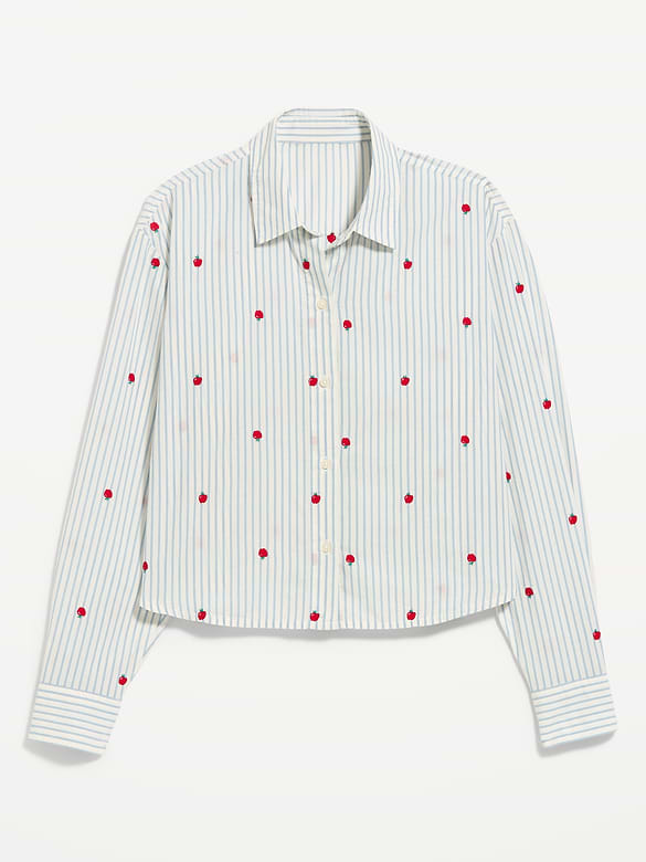 Cropped Button-Down Shirt