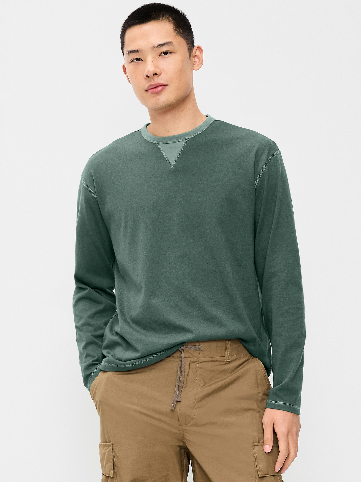 Heavyweight Long-Sleeve T-Shirt | Old Navy
