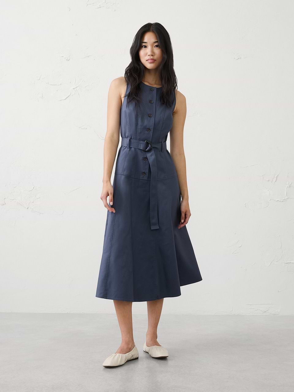 Painters Twill Midi Dress
