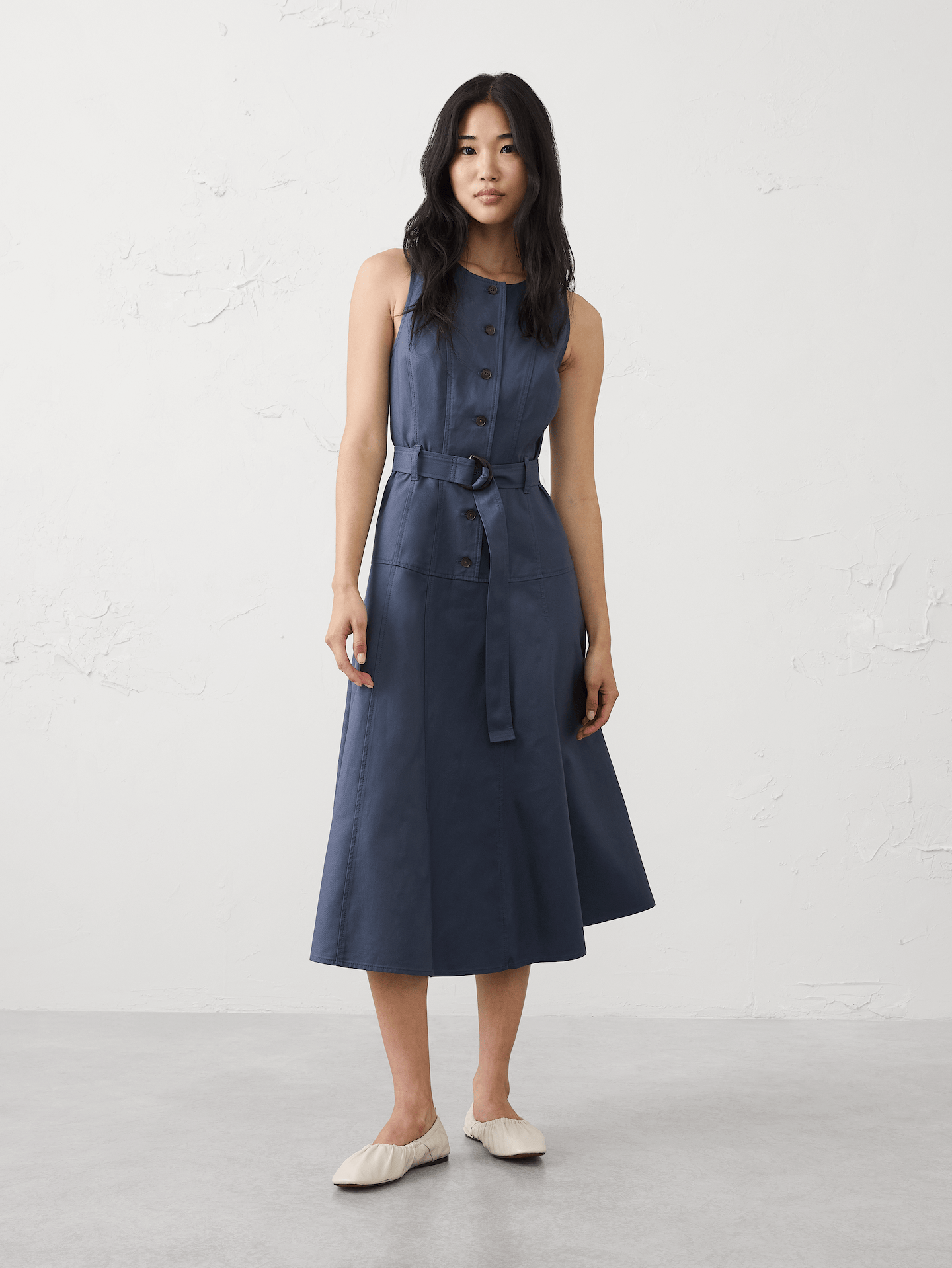 Image number 1 showing, Painters Twill Midi Dress