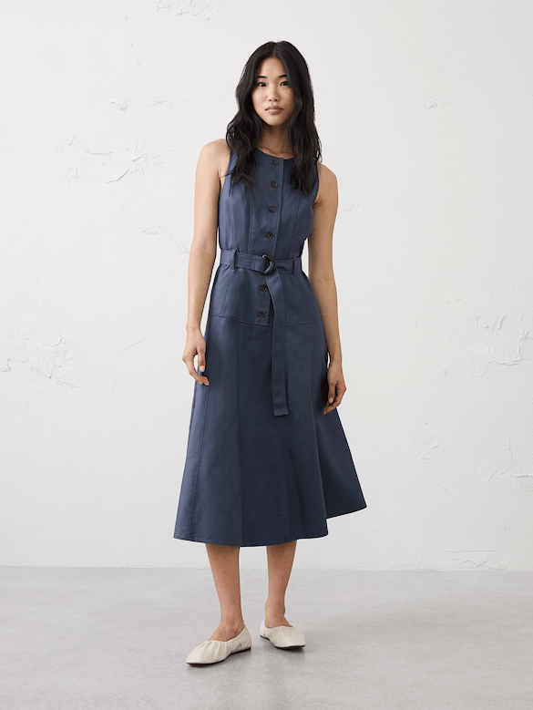 Painters Twill Midi Dress