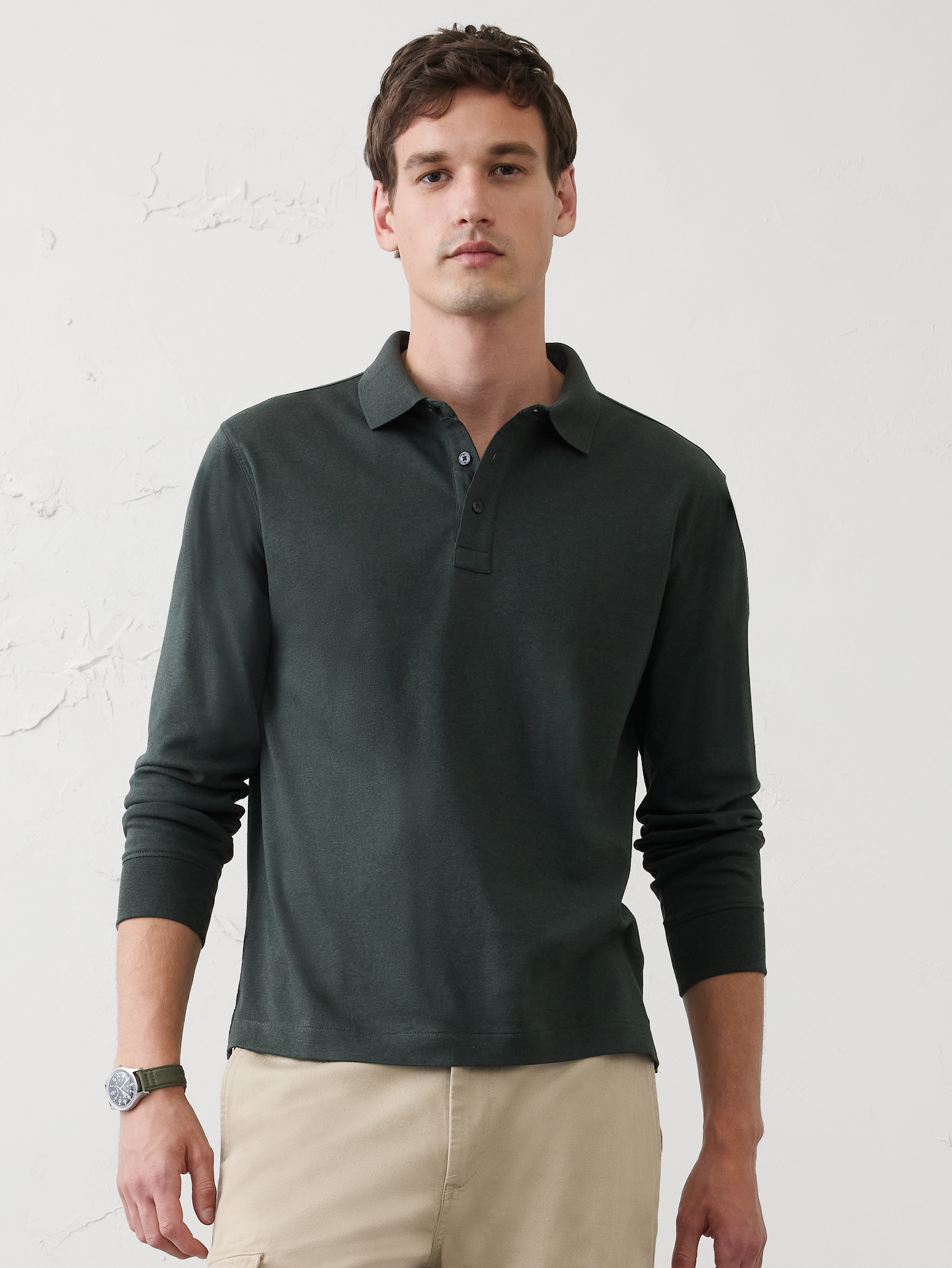 Image number 1 showing, Standard-Fit Luxe Touch Polo