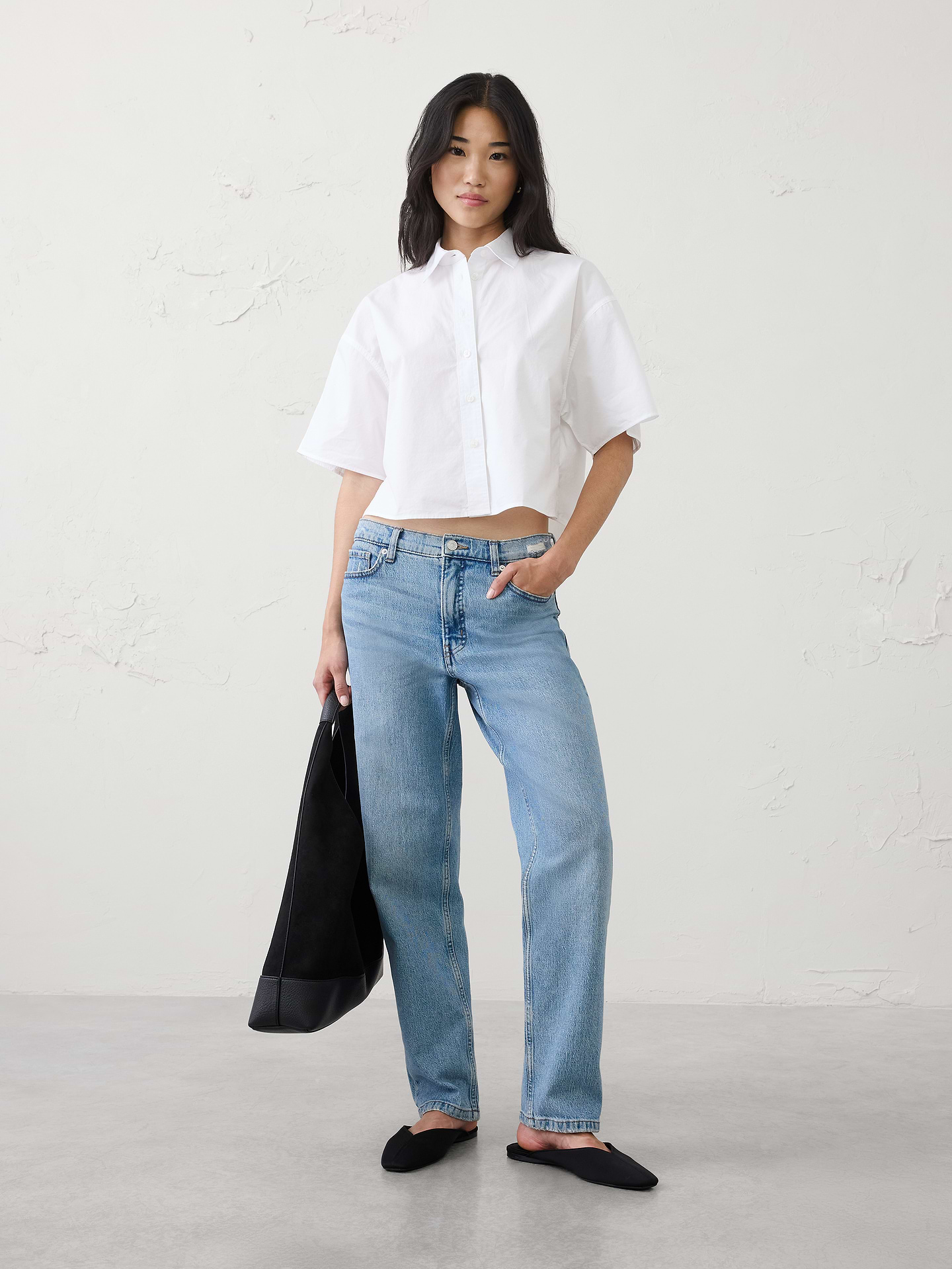 Image number 1 showing, Boxy Cropped Shirt