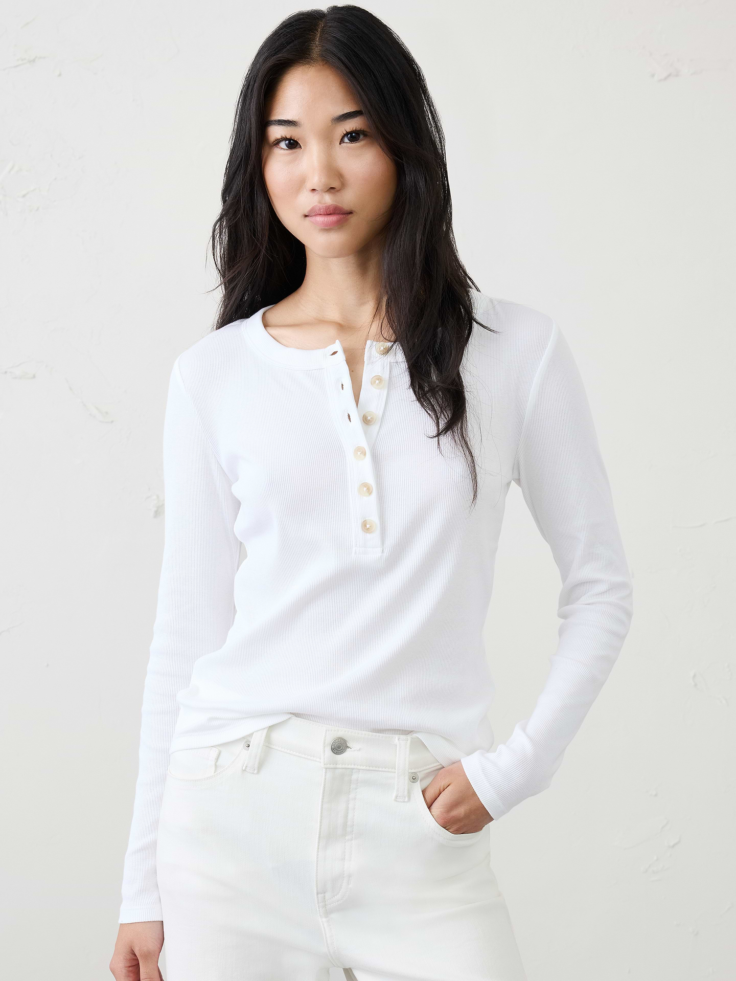 Image number 1 showing, Ribbed Henley T-Shirt