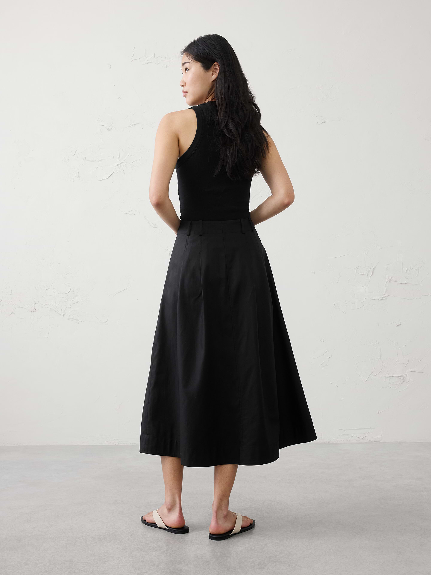 Image number 2 showing, Seamed Button-Front Midi Skirt