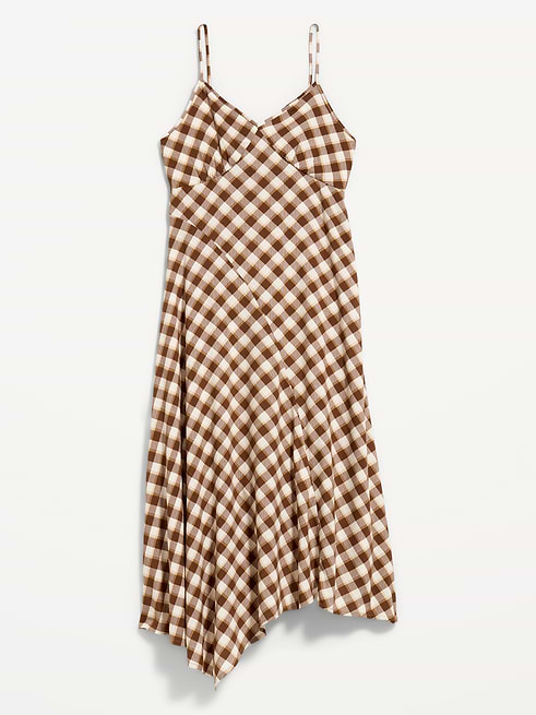 Fit Fit & Flare Tie-Back Asymmetrical Midi Dress on clearance at Old Navy — 40% off