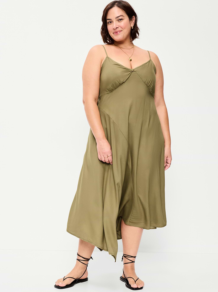 Image number 9 showing, Fit & Flare Tie-Back Asymmetrical Midi Dress