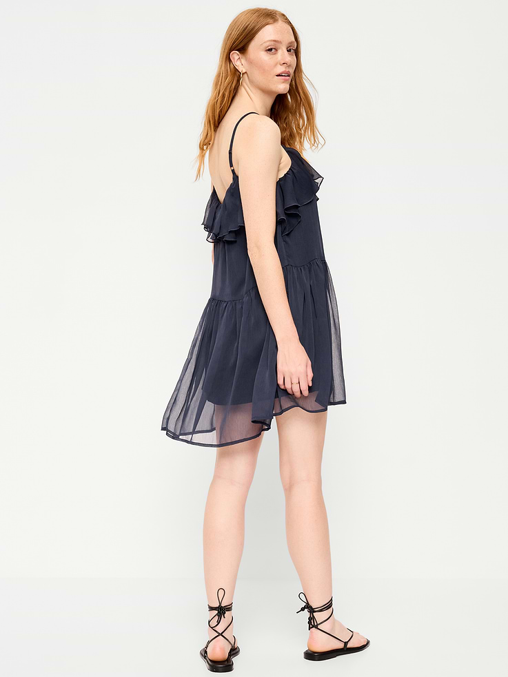 Image number 2 showing, Ruffle-Front Flounce Mini Dress