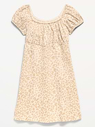 Image number 1 showing, Printed Fit and Flare Dress for Girls