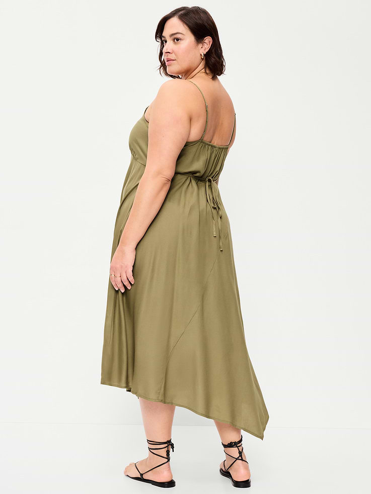 Image number 10 showing, Fit & Flare Tie-Back Asymmetrical Midi Dress