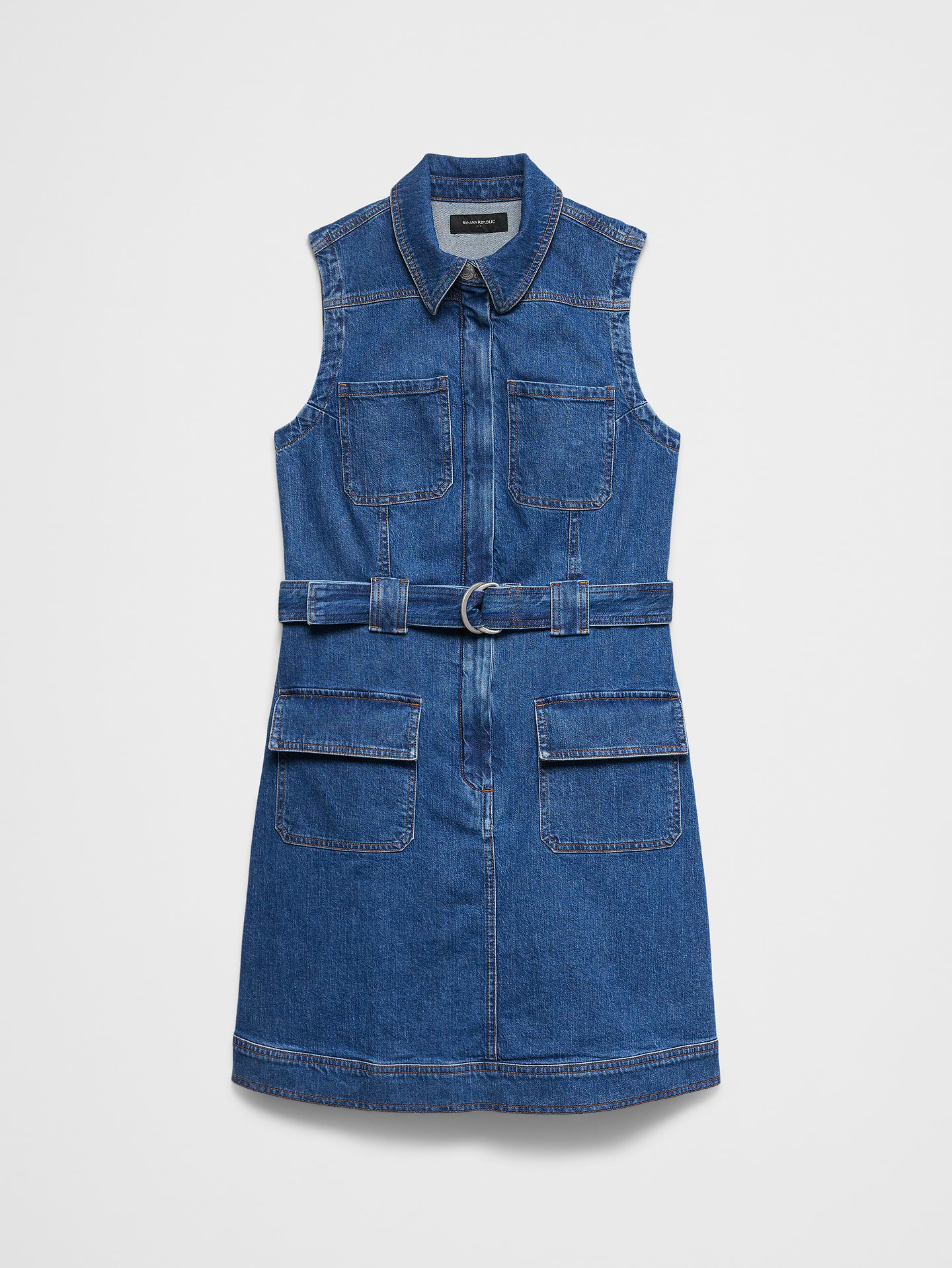 Image number 4 showing, Patchwork Denim Utility Mini Dress