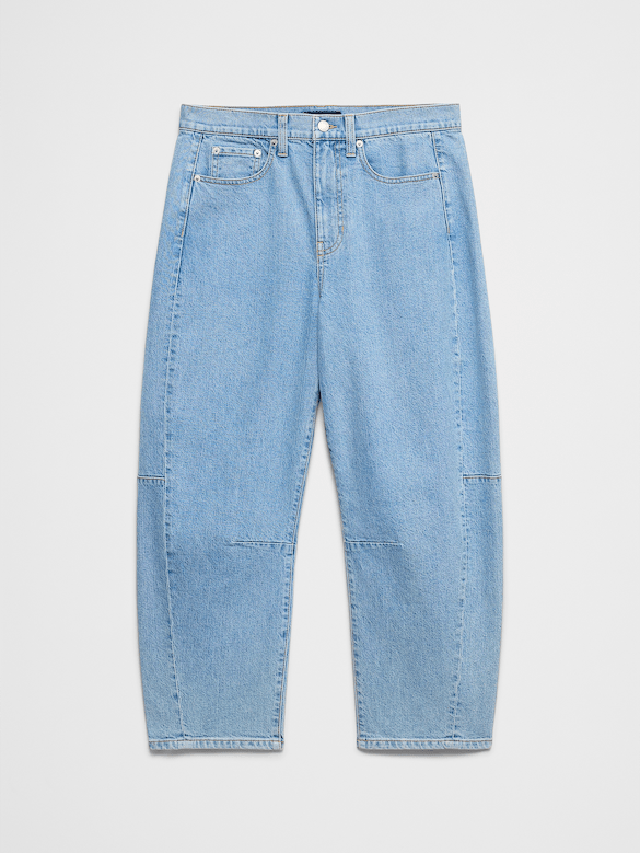 Barrel-Leg Mid-Rise Jean