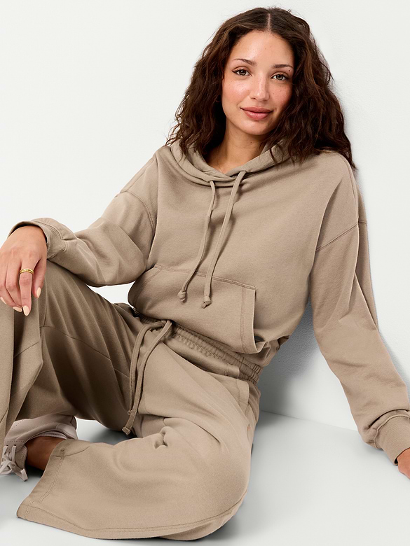 SoComfy Bubble-Hem Hoodie Sweatshirt