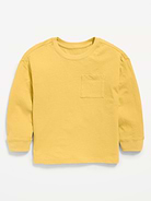 Image number 1 showing, Oversized Long-Sleeve Pocket T-Shirt for Toddler Boys