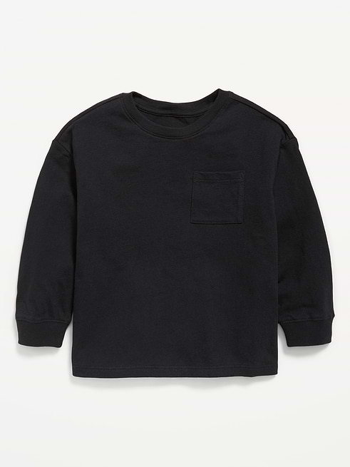 Oversized Oversized Long-Sleeve Pocket T-Shirt for Toddler Boys on clearance at Old Navy — 50% off