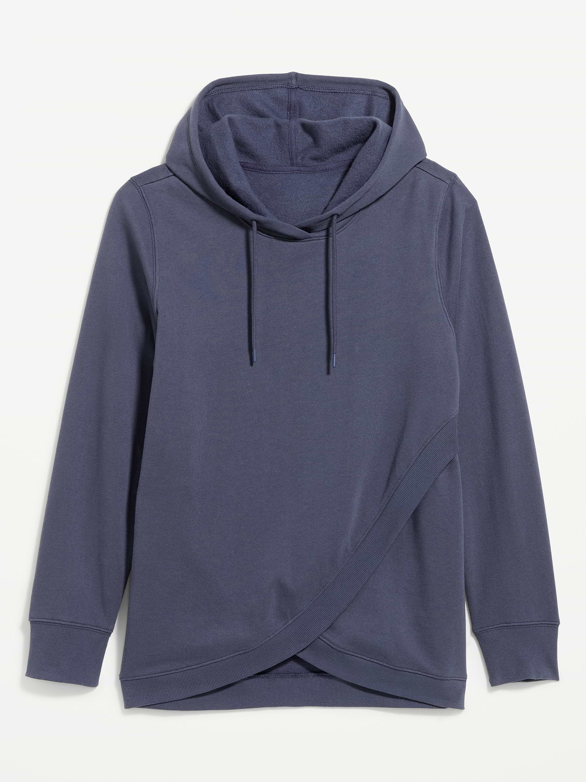 Image number 2 showing, Maternity Fleece Crossover Nursing Tunic Hoodie Sweatshirt