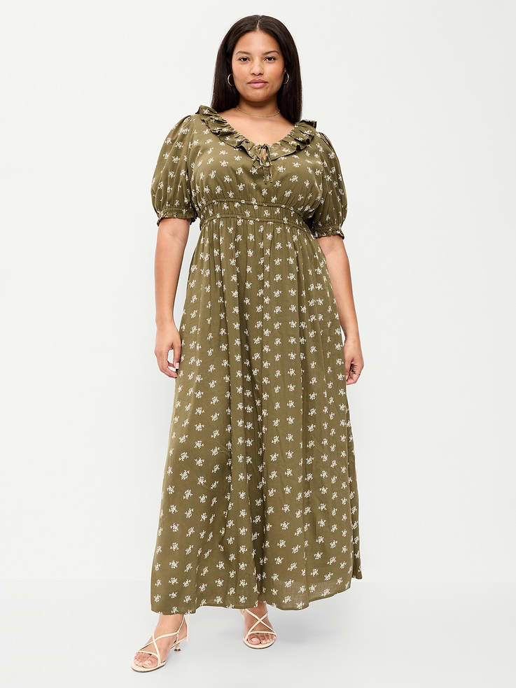 Image number 9 showing, Ruffle-Collar Boho Maxi Dress