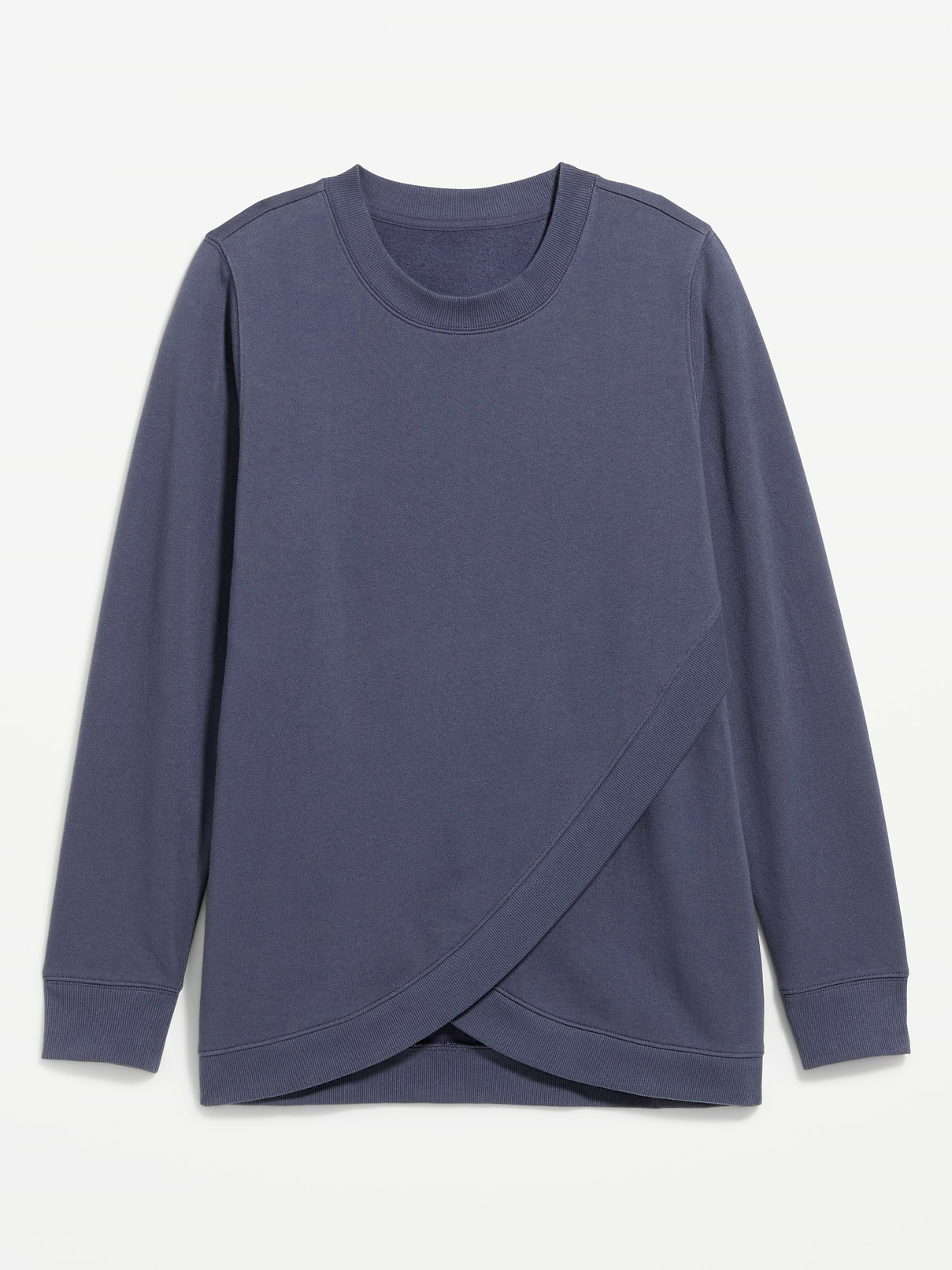 Image number 2 showing, Maternity Fleece Crossover Nursing Tunic Hoodie Sweatshirt