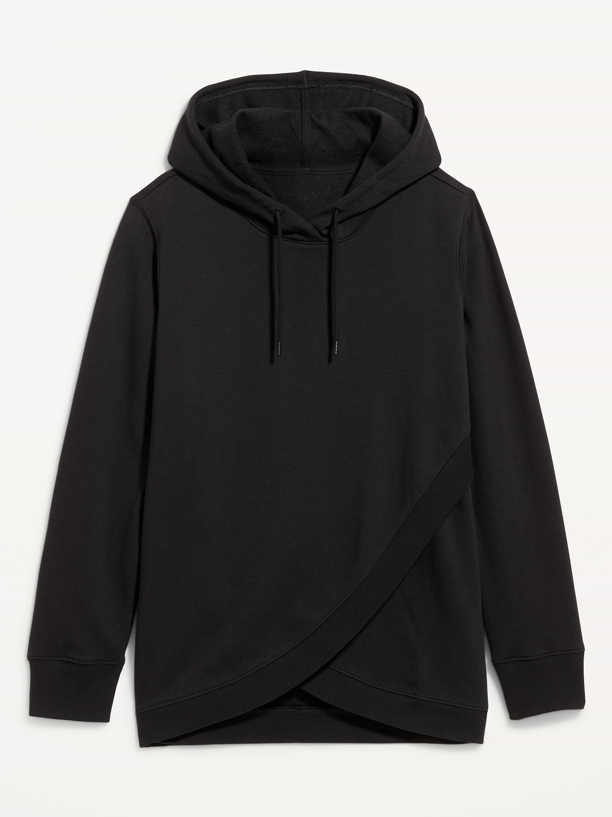 Image number 1 showing, Maternity Fleece Crossover Nursing Tunic Hoodie Sweatshirt