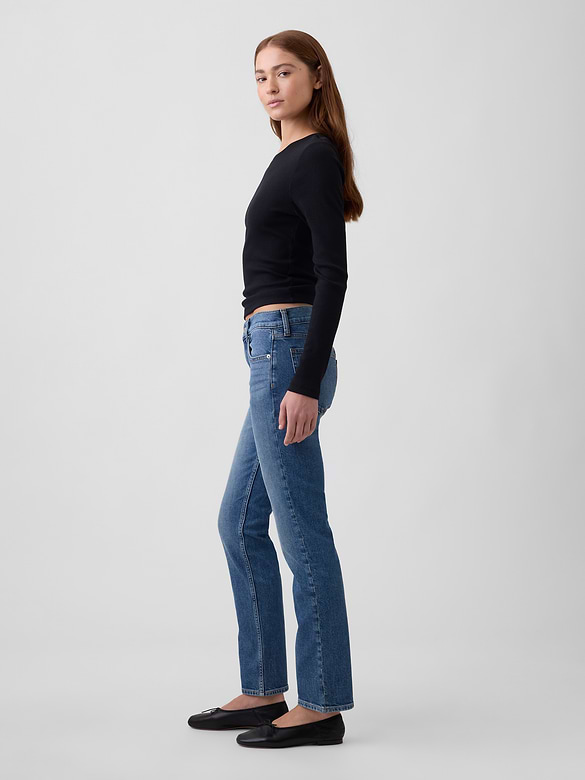 Mid Rise '90s Slim Straight Jeans