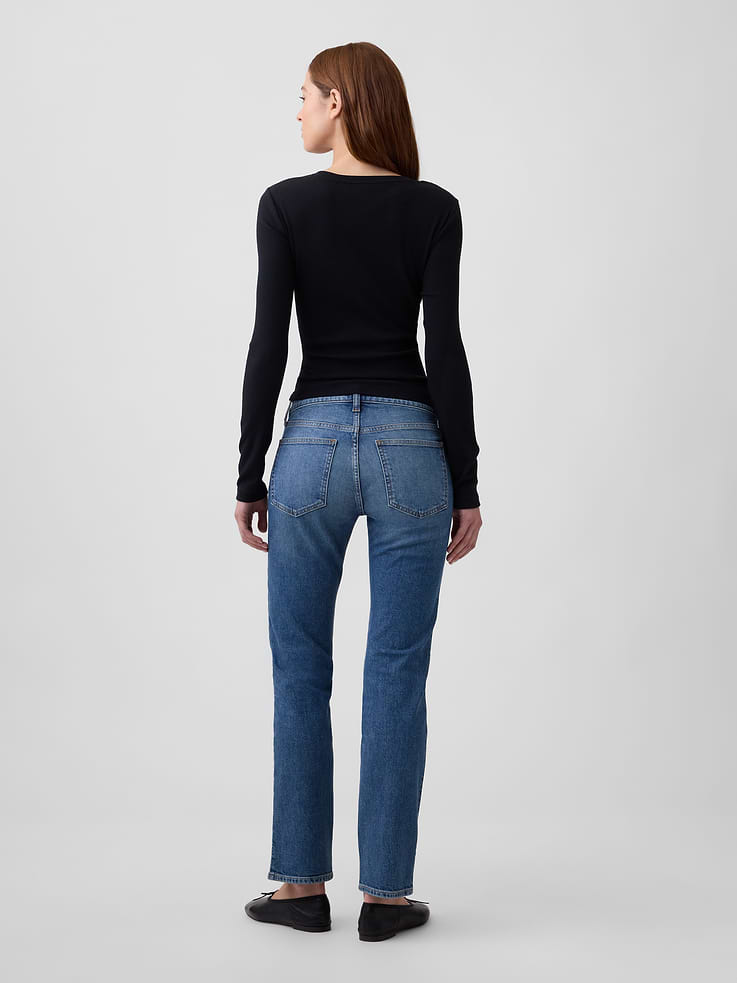 Image number 4 showing, Mid Rise '90s Slim Straight Jeans
